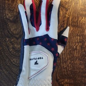 Kids' Star Pattern Golf Glove - White and Blue